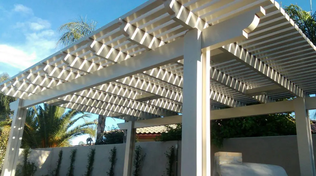 Bakyard Patio Cover installation, Lattice Patio Cover, Bakersfield, CA